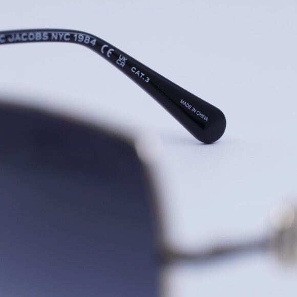 Marc Jacobs MARC 730/S 0RHL 9O Sunglasses Gold/Black Geometric Frame,Grey Lenses - Picture 7 of 9